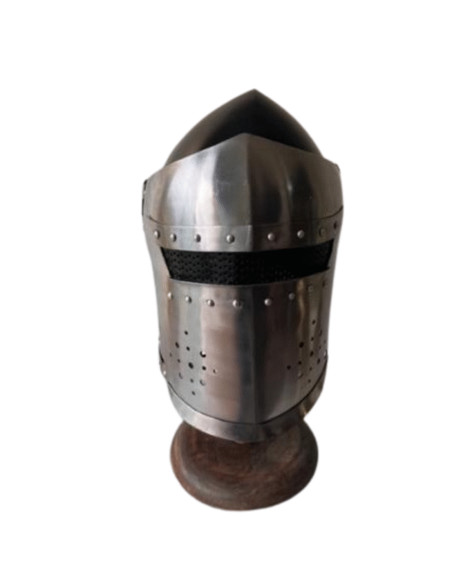 MEDEIVAL VISOR BARBUTE HELMET