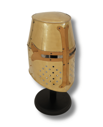 BRASS CRUSADER GREAT HELMET BRASS FINISH