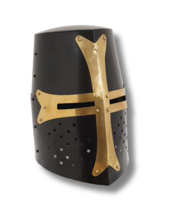 BRASS CRUSADER GREAT HELMET – BLACK