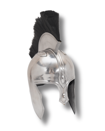 TROJAN HELMET – HANDCRAFTED SILVER FINISH