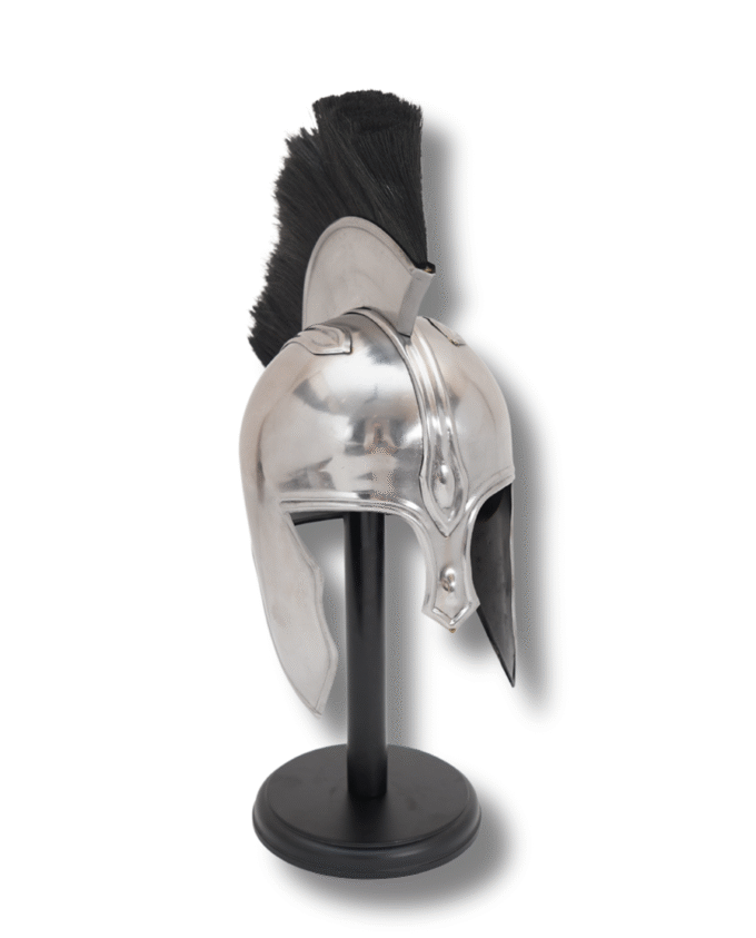 TROJAN HELMET – HANDCRAFTED SILVER FINISH