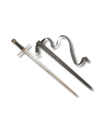 Crusader Sword With Scabbard and Belt Full Functional Battle-Ready Tempered Steel