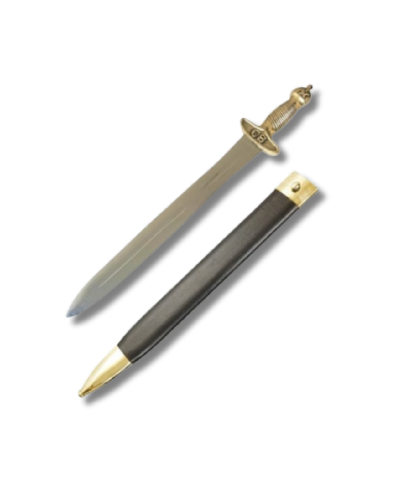 Nashville Plow Works Civil War Sword – 30" Collectible Replica with Leather Scabbard
