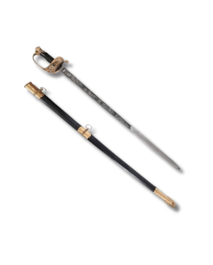Foot Officer Sword – Civil War Replica with Black Metal Scabbard- 39"