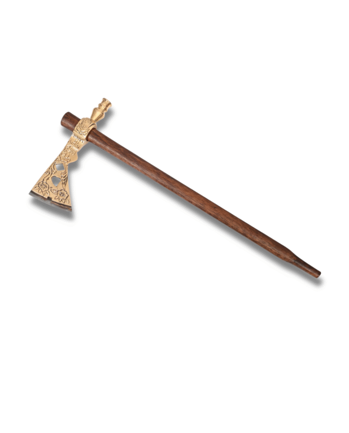 Brass Tomahawk Peace Pipe – Decorative Collectible Hatchet
