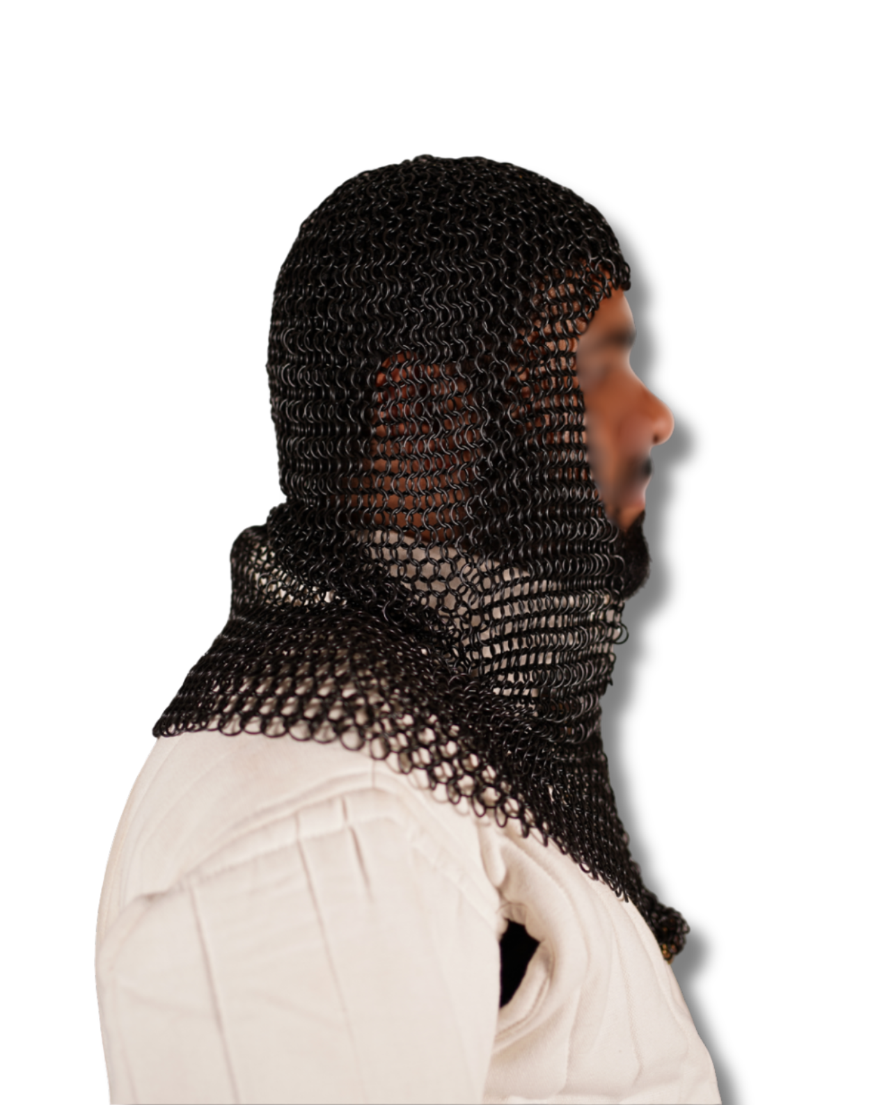 Chainmail Coif Black 9mm Mild Steel