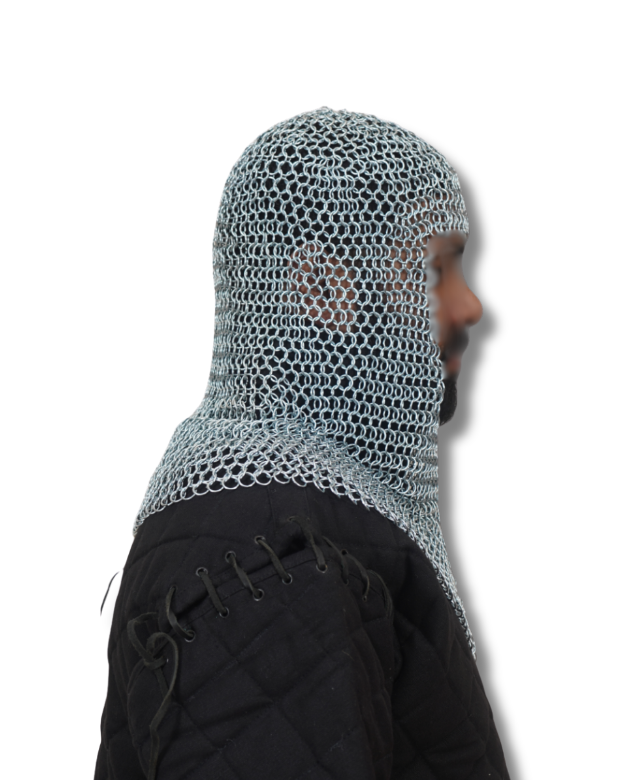 Chainmail Coif Silver Color