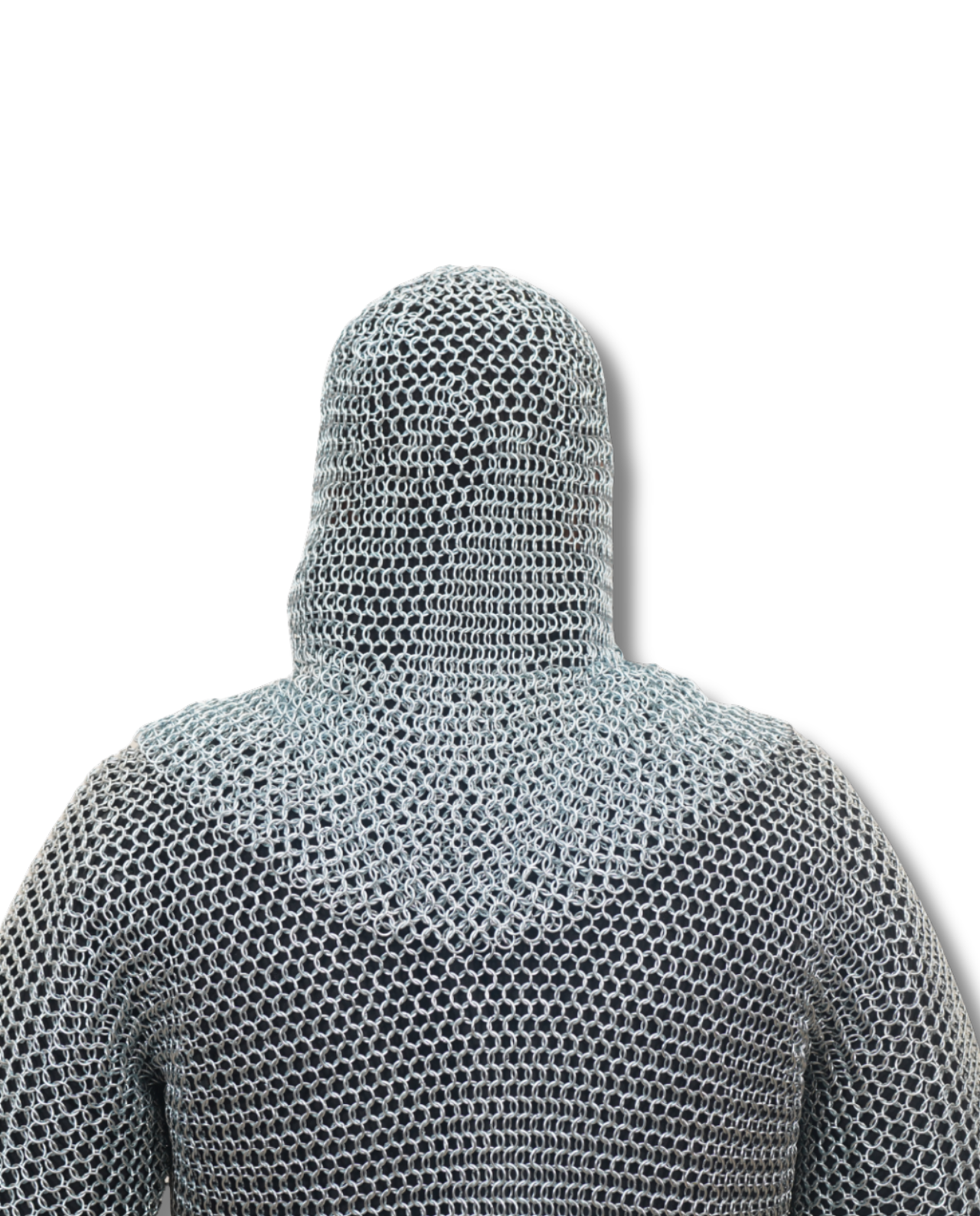 Chainmail with coif mild steel , 16 Gauge