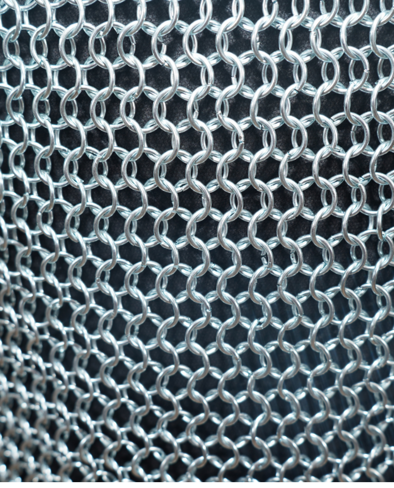 Chainmail with coif mild steel , 16 Gauge